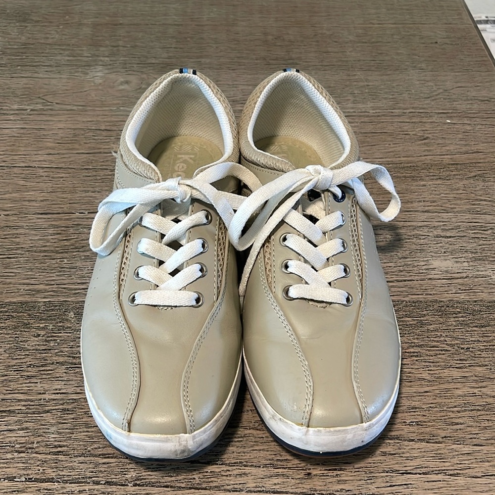 Keds Women’s Beige Taupe‎ Leather Spirit Lace Up Oxford Sneakers 8.5